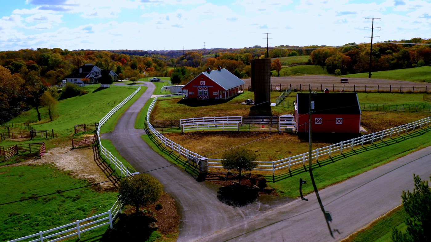 Horse farm, outside Moline